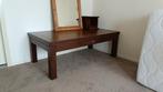 Eiken houten salontafel donker zgan, Ophalen, Barok, 100 tot 150 cm, Eikenhout