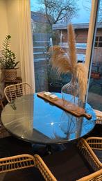 Ronde glazen plaat glasplaat tafelblad 120 centimeter, Huis en Inrichting, Tafels | Eettafels, Ophalen, 100 tot 150 cm, Rond, Zo goed als nieuw