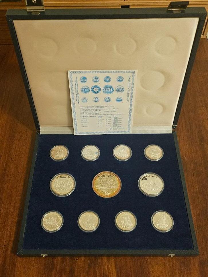 Zilveren Set SAIL Amsterdam 1980 Compleet – Zeldzaam, Postzegels en Munten, Munten | Nederland, Setje, Overige waardes, Koningin Beatrix