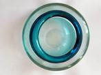 Glazen schaal blauw studio de Oude Horn Bernard Heesen, Ophalen of Verzenden
