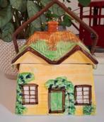 Oude, Engelse huisjes koektrommel, Antiek en Kunst, Antiek | Keramiek en Aardewerk, Ophalen of Verzenden