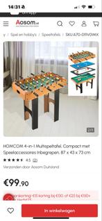 4-in-1 Speeltafel - Compact & Compleet, Ophalen of Verzenden, Gebruikt