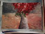 Gouache verf op dik papier Stilleven met bloemen 20e eeuw, Verzenden
