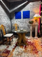 Rotan eettafel, Ophalen, Gebruikt, Rond, Vier personen