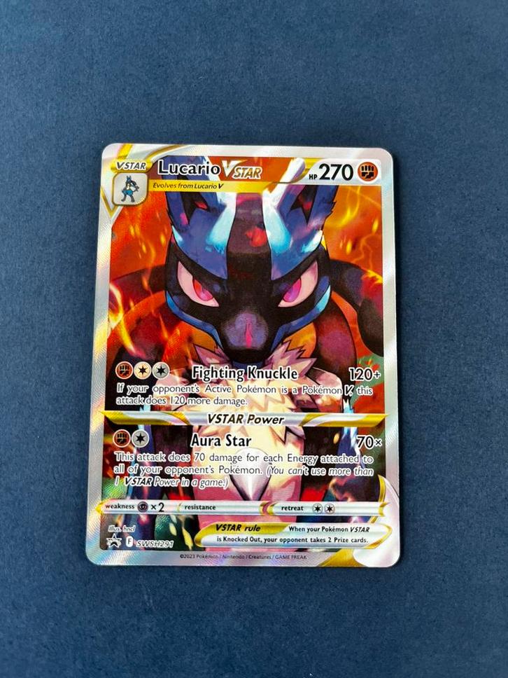 Pokemon promo kaart lucario swsh291 crown zenith, Hobby en Vrije tijd, Verzamelkaartspellen | Pokémon, Zo goed als nieuw, Ophalen of Verzenden