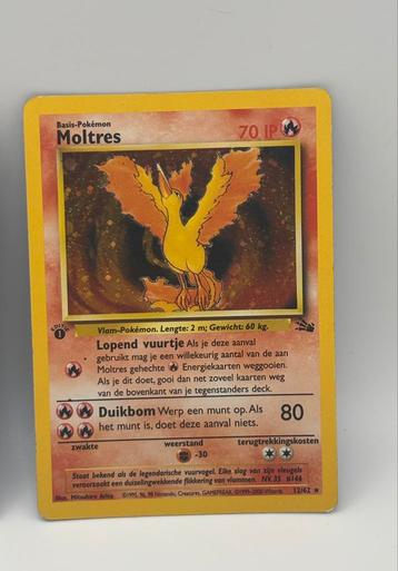 Pokemon kaart Moltres 1st edition Fossil beschikbaar voor biedingen