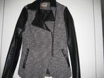 Only gekleed jasje, zogenoemd biker jacket zwart en grijs XS, Jasje, Maat 34 (XS) of kleiner, Ophalen of Verzenden, Only
