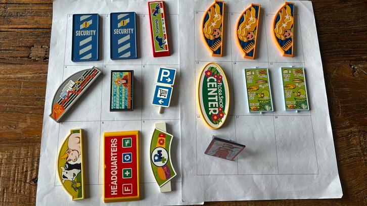 Playmobil losse onderdelen reclamebord winkel gevelbord d2, Kinderen en Baby's, Speelgoed | Playmobil, Gebruikt, Los playmobil