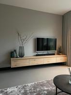 Eiken TV Meubel - OP MAAT GEMAAKT, Met deur(en), Eikenhout, Nieuw, Minder dan 100 cm