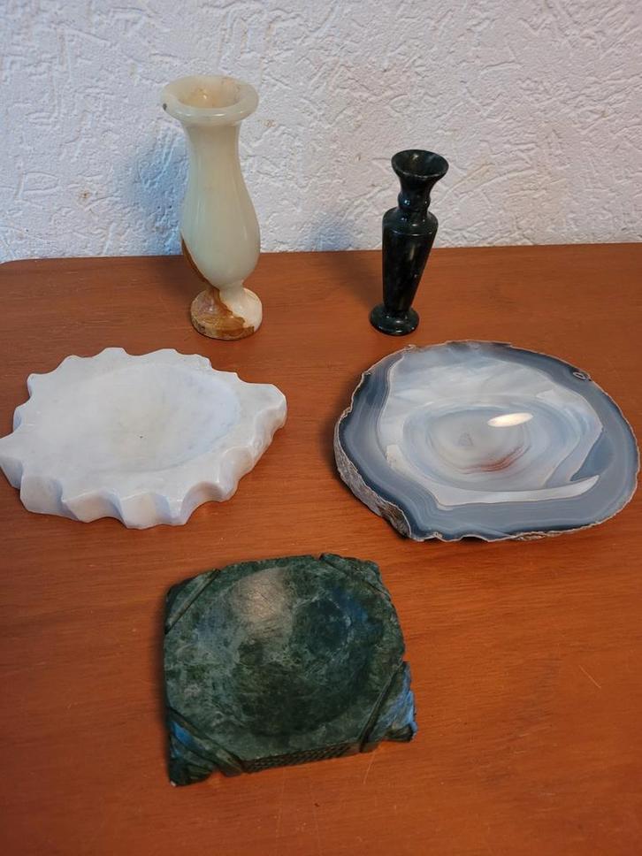 echt steen asbak bakje schaaltje vaasje marmer onyx agaat, Antiek en Kunst, Antiek | Woonaccessoires, Ophalen of Verzenden
