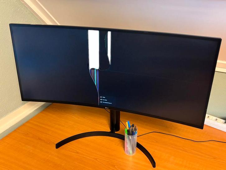 Defecte LG 34WN80C-B Ultrawide Monitor, Computers en Software, Monitoren, Niet werkend, 61 t/m 100 Hz, DisplayPort, Gaming, Ingebouwde speakers