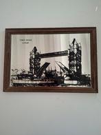 vintage jaren 70 pub spiegel wandspiegel Tower bridge retro, Ophalen of Verzenden, Huis en Inrichting