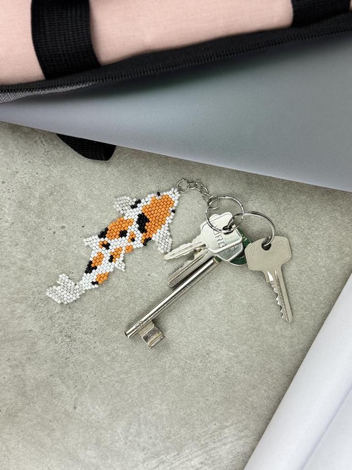 Sleutelhanger met koi-vis, Verzamelen, Sleutelhangers, Nieuw, Dier of Natuur, Verzenden