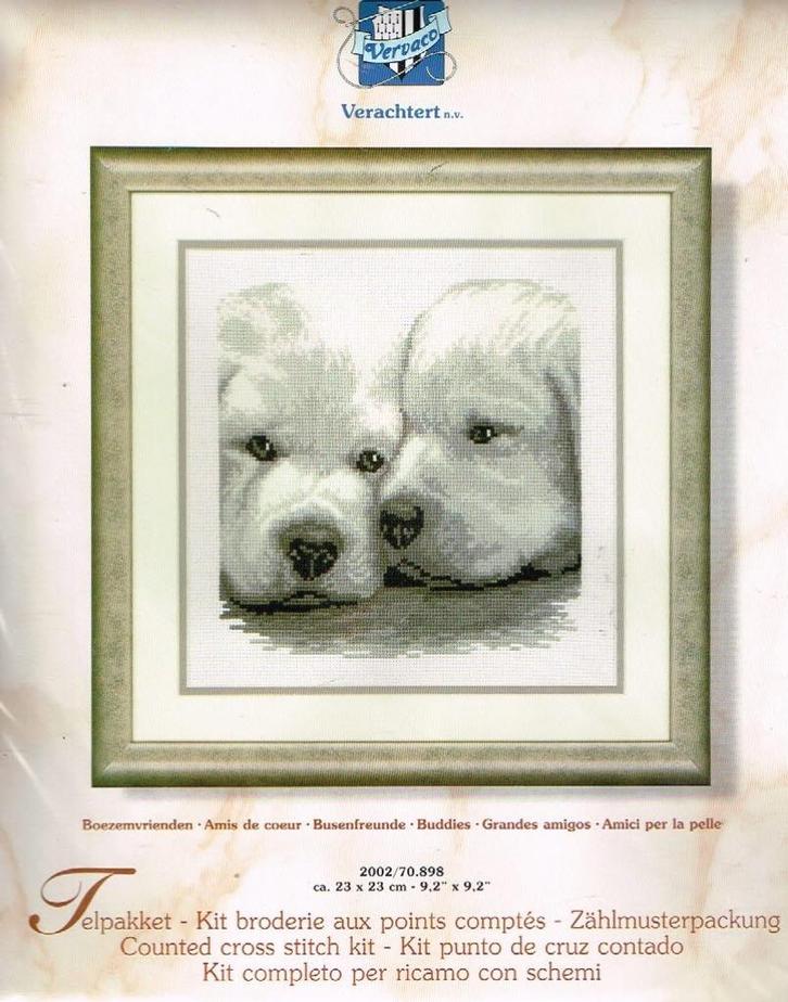 Cado vervaco borduurpakket, 2 lieve labradors, Hobby en Vrije tijd, Borduren en Borduurmachines, Nieuw, Borduurpakket, Handborduren