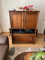 Houten TV-meubel met opbergruimte, Gebruikt, 100 tot 150 cm, Eikenhout, Ophalen of Verzenden