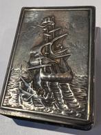 Gekeurd zilver lucifer doos houder, Ophalen of Verzenden, Zilver
