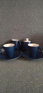 Goedewaagen Fiësta  Blue Sky mokka kopjes, roomstel, 1959, Antiek en Kunst, Antiek | Servies los, Ophalen of Verzenden