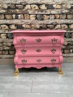 Vintage roze met goudkleurige pootjes buikkast, Huis en Inrichting, Kasten | Ladekasten, Ophalen, 50 tot 100 cm, Zo goed als nieuw