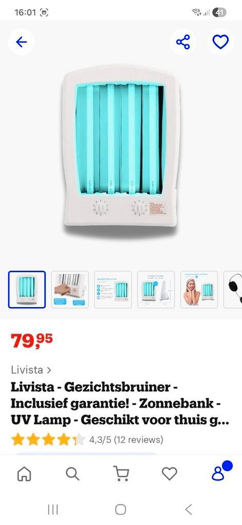 Gezichtsbruiner, Witgoed en Apparatuur, Zonnebanken en Gezichtsbruiners, Nieuw, Gezichtsbruiner, Minder dan 10 lampen, Ophalen