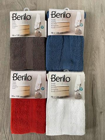 Berilo handdoek 70x130 nieuw in diverse kleuren 