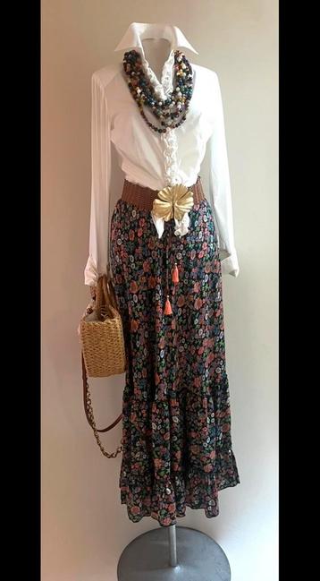 Bohemian 36/38/40 maxi rok ‘petit fleur’ multicolor beschikbaar voor biedingen