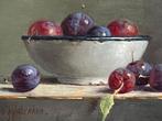 Hans Habraken, stilleven met kommetje pruimen, Ophalen