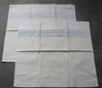 Twee brocante slopen met mooie broderie randen, Ophalen of Verzenden