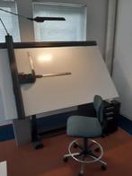 architecten tekentafel, Ophalen, Gebruikt, 150 tot 170 cm, Verlichting