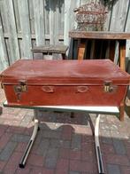 Oude brocante grote leren koffer, ., Leer, Ophalen of Verzenden, Zo goed als nieuw