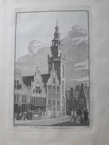 415-416*/ Het Stadhuis te Monnikendam / Monnickendam gravure beschikbaar voor biedingen