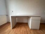 IKEA Malm Bureau 140x65 cm - Wit, Ophalen, Gebruikt, Bureau