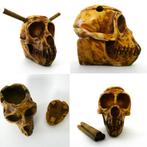Sigarenhouder / asbak in de vorm van aap schedel composiet, Antiek en Kunst, Ophalen of Verzenden