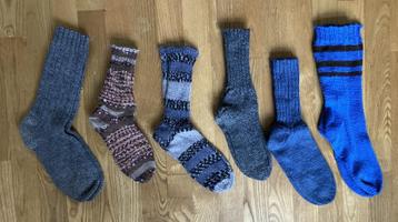 Sokken handgebreid maat 40/41 6 paar nieuw beschikbaar voor biedingen