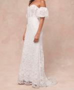 Everlasting Muse White Embroidered Off-the-Shoulder wedding, Ophalen of Verzenden, Zo goed als nieuw, Wit, Trouwjurk