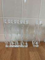 Vintage Ikea Skämt 5 Vaasjes - 1 Beschadigd, Gebruikt, Overige kleuren, Ophalen of Verzenden, Glas