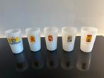 Zes Opaline melkglazen met provinciewapens - Nutricia 1963, Ophalen of Verzenden