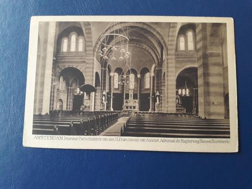 Interieur Parochiekerk H Franciscus De Ruijterweg Amsterdam, Verzamelen, Ansichtkaarten | Nederland, Gelopen, Noord-Holland, 1940 tot 1960