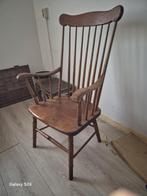Antieke houten stoel met armleuningen, Gebruikt, Bruin, Eén, Hout