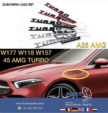 AMG TURBO 4MATIC LOGO SET W177 W118 W156 45 EMBLEMEN LINKS R beschikbaar voor biedingen