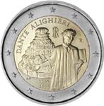 2 euro Italië “750e Geboortedag Dante Alighieri’’ UNC 2015, Verzenden, Italië, 2 euro, Losse munt