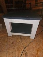 Houten salontafel - grijs/wit - gratis af te halen, Ophalen, Gebruikt, 50 tot 100 cm, 50 tot 75 cm