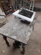 keukenblad, Huis en Inrichting, Keuken | Keukenelementen, Ophalen, Wit, 150 tot 200 cm, Zo goed als nieuw