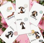 12 stuks grappig teckel verjaardagskaarten, Ophalen of Verzenden