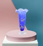 Blauwe Murano Vaas van Tivoli, Italiaans Design, Ophalen of Verzenden