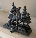 Stocking Hanger, Kasthaak hert met gewei + bomen, gietijzer, Robanjer, Nieuw, Ophalen of Verzenden, Harmelen