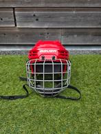 Bauer ijshockey helm junior rood maat SMALL verstelbaar, Ophalen of Verzenden, Zo goed als nieuw, Bescherming