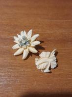 Vintage Sieraden: Broche Edelweiss & Hanger van Bot, Overige materialen, Beige, Minder dan 4 cm, Ophalen of Verzenden