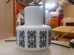 lampenkap hanglamp wit glas 18 x 16 cm jaren 60 design retro, Huis en Inrichting, Lampen | Lampenkappen, Gebruikt, Wit, Rond, ?