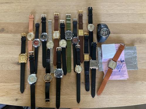 Lot van 19 Vintage Horloges Eterna Rado Bulova Casio, Sieraden, Tassen en Uiterlijk, Horloges | Antiek, Polshorloge, Bulova, Staal
