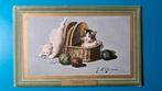 Kat poes - J Le Roy - tulpkaart!, Verzamelen, Ansichtkaarten | Dieren, Ophalen of Verzenden, Voor 1920, Ongelopen, Hond of Kat